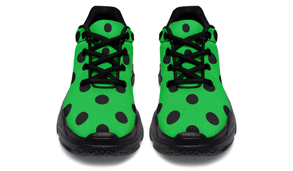 Lucky Green Polka Dot Chunky Sneakers
