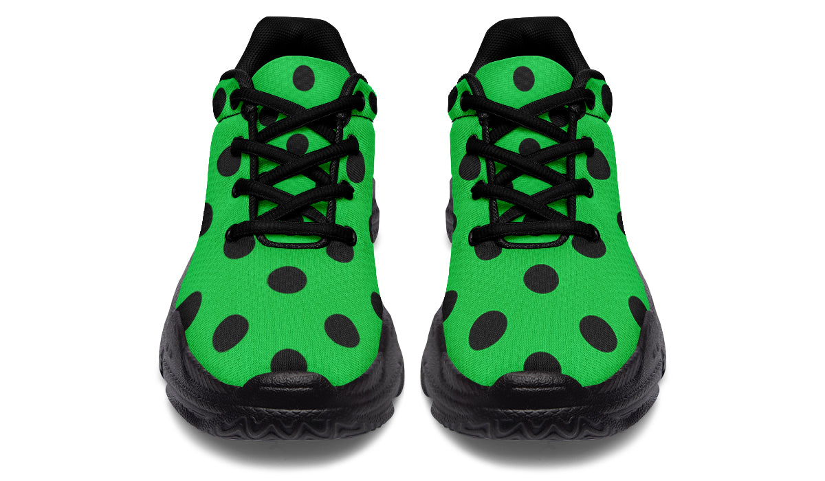 Lucky Green Polka Dot Chunky Sneakers