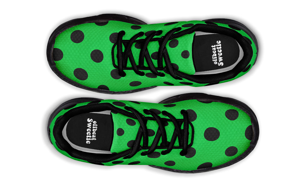 Lucky Green Polka Dot Chunky Sneakers