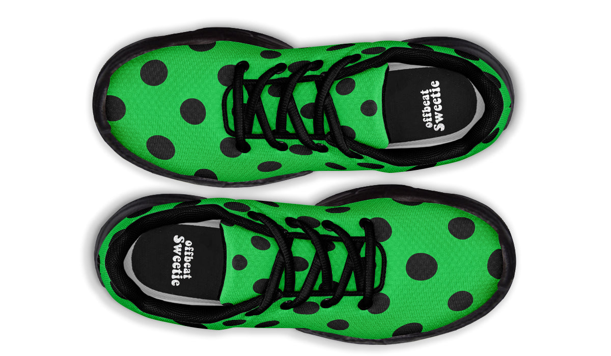 Lucky Green Polka Dot Chunky Sneakers