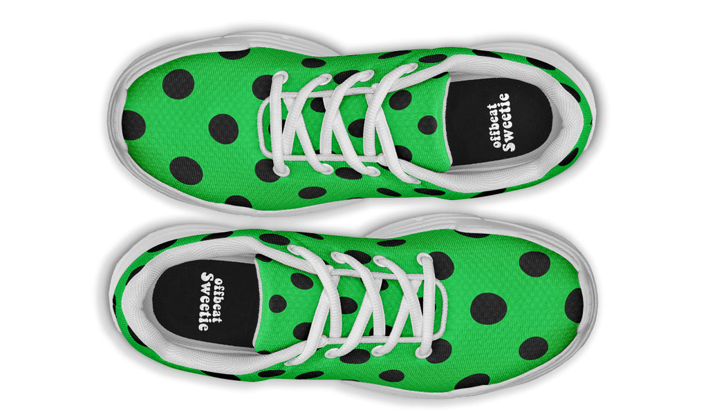 Lucky Green Polka Dot Chunky Sneakers