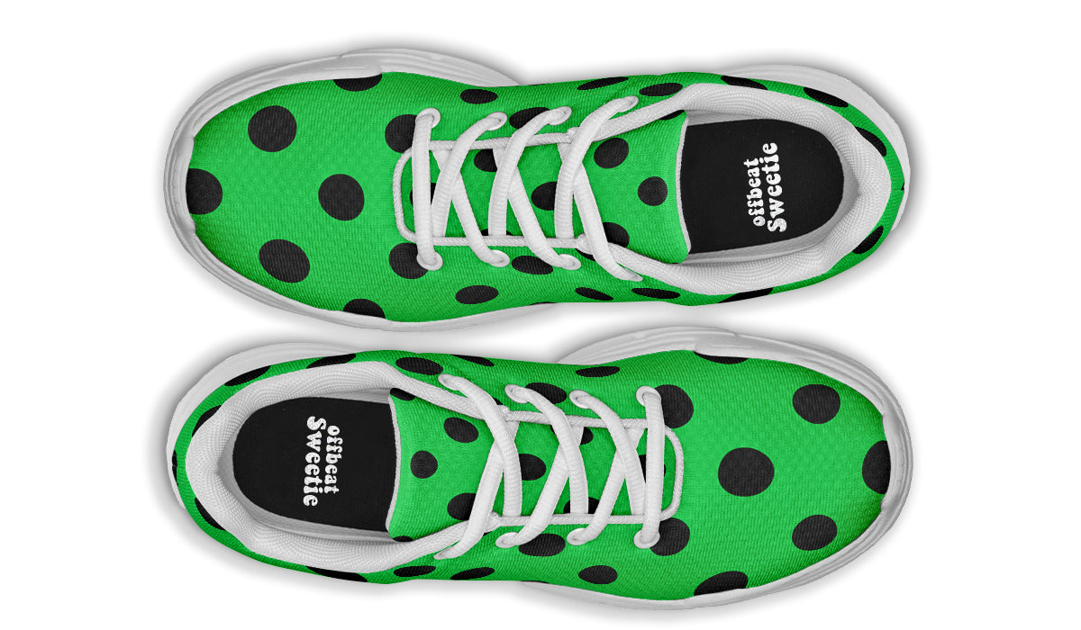 Lucky Green Polka Dot Chunky Sneakers