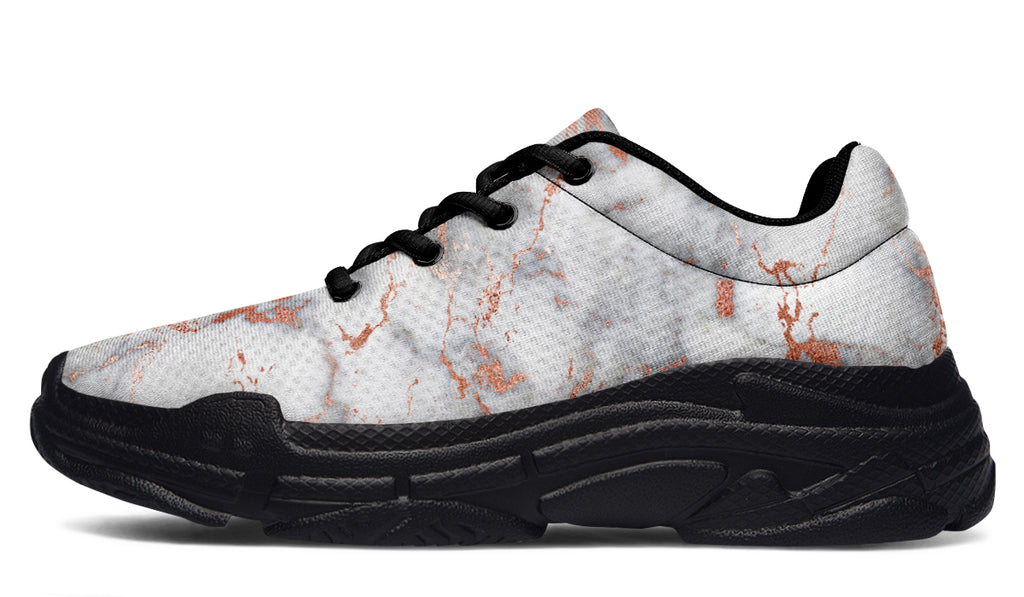 Marble Blush Chunky Sneakers - Offbeat Sweetie