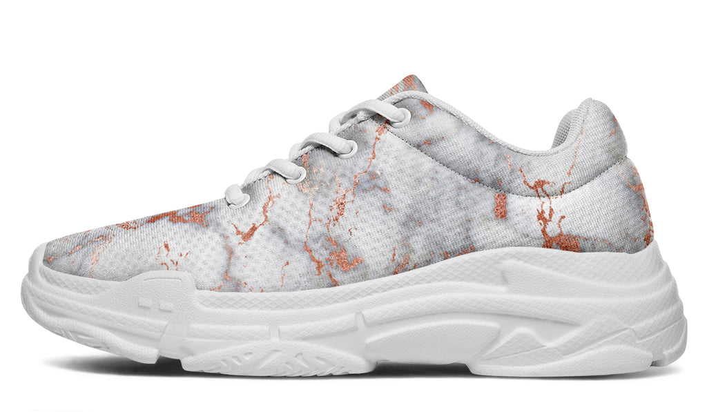 Marble Blush Chunky Sneakers - Offbeat Sweetie