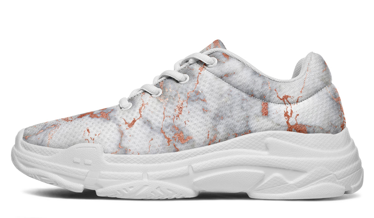 Marble Blush Chunky Sneakers - Offbeat Sweetie