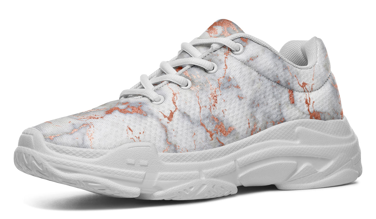 Marble Blush Chunky Sneakers - Offbeat Sweetie