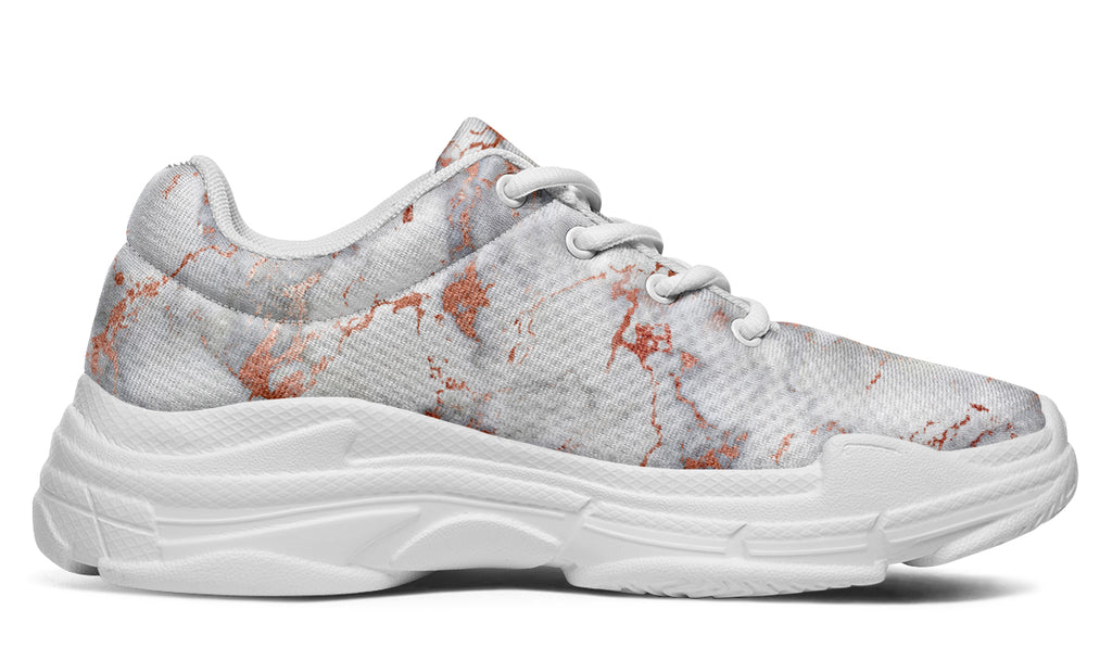 Marble Blush Chunky Sneakers - Offbeat Sweetie