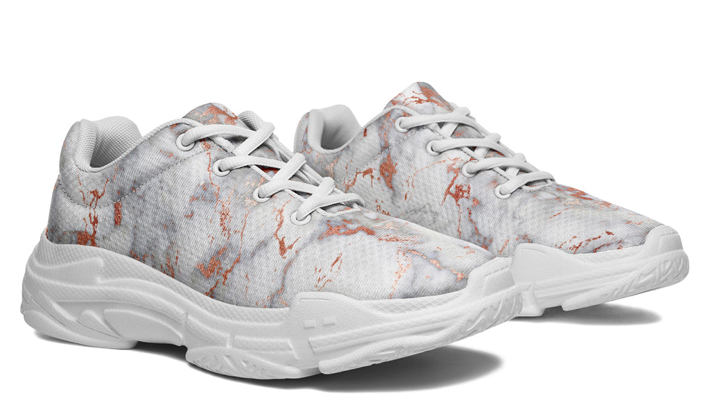 Marble Blush Chunky Sneakers - Offbeat Sweetie