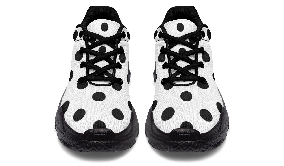 Marshmallow White Polka Dot Chunky Sneakers