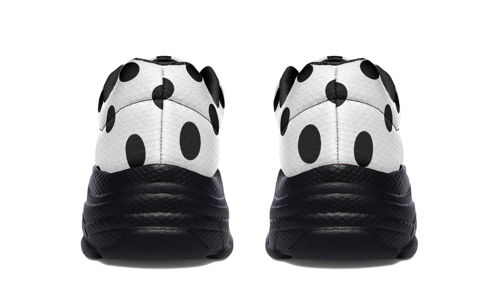 Marshmallow White Polka Dot Chunky Sneakers