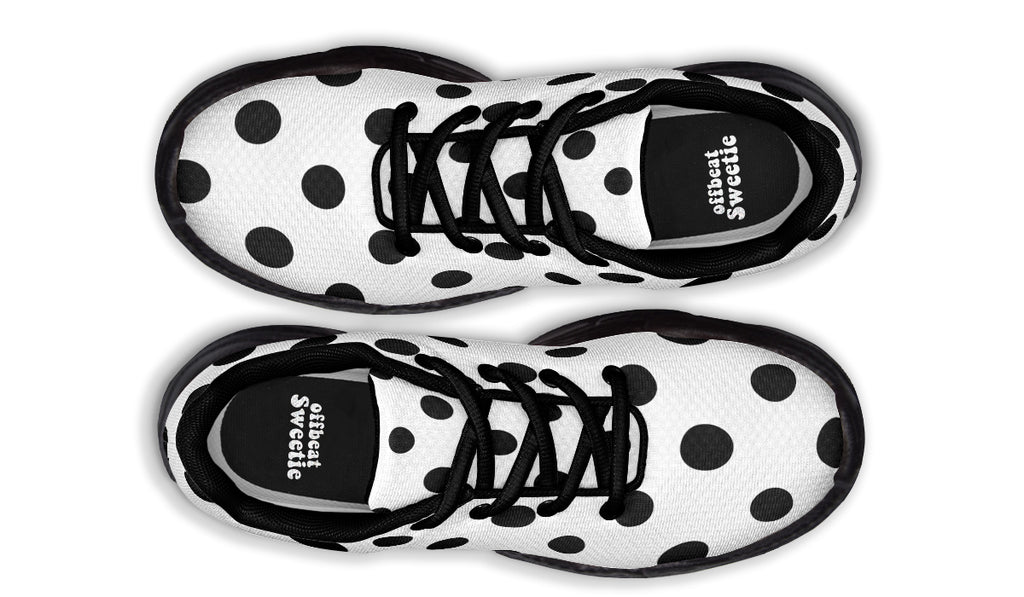Marshmallow White Polka Dot Chunky Sneakers