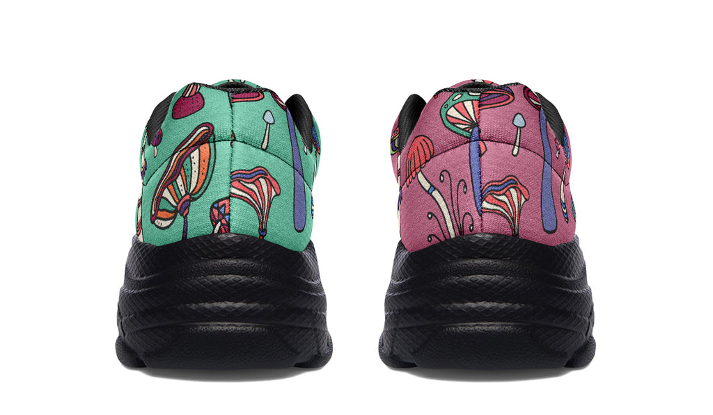 Mismatched Mushrooms Chunky Sneakers - Offbeat Sweetie