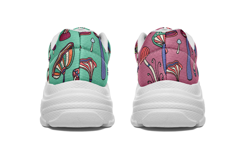 Mismatched Mushrooms Chunky Sneakers - Offbeat Sweetie