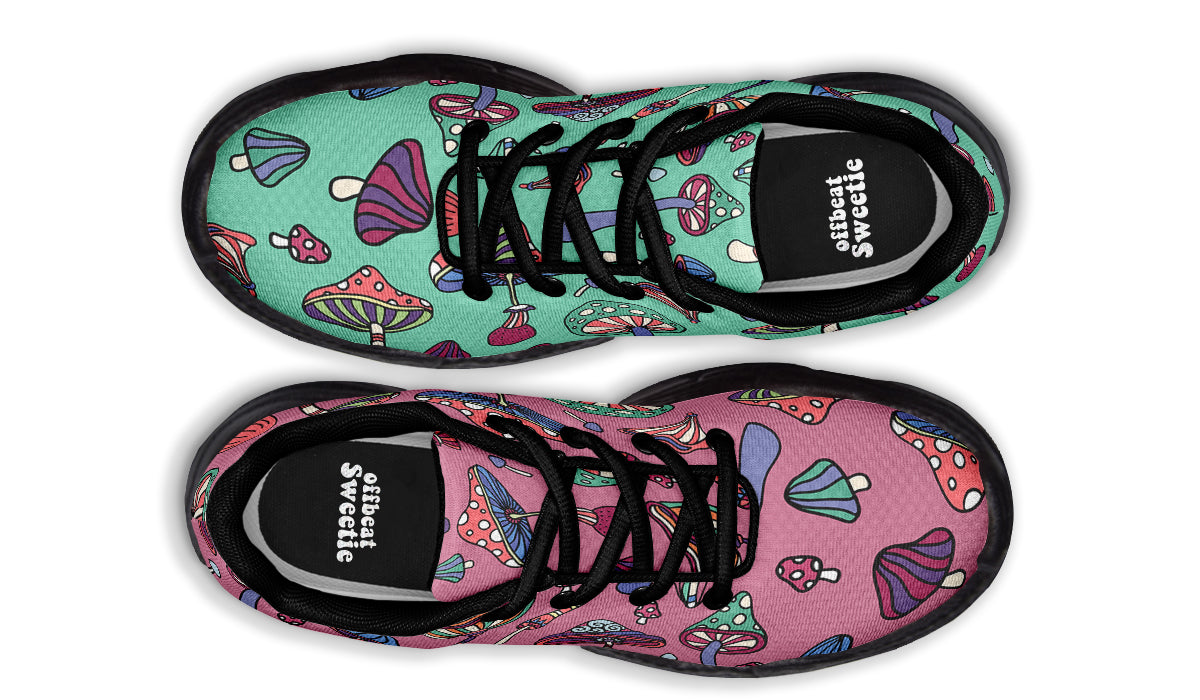 Mismatched Mushrooms Chunky Sneakers - Offbeat Sweetie