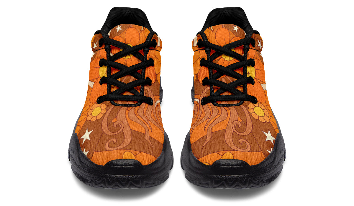 Molly's Orange Retro Daisies Chunky Sneakers