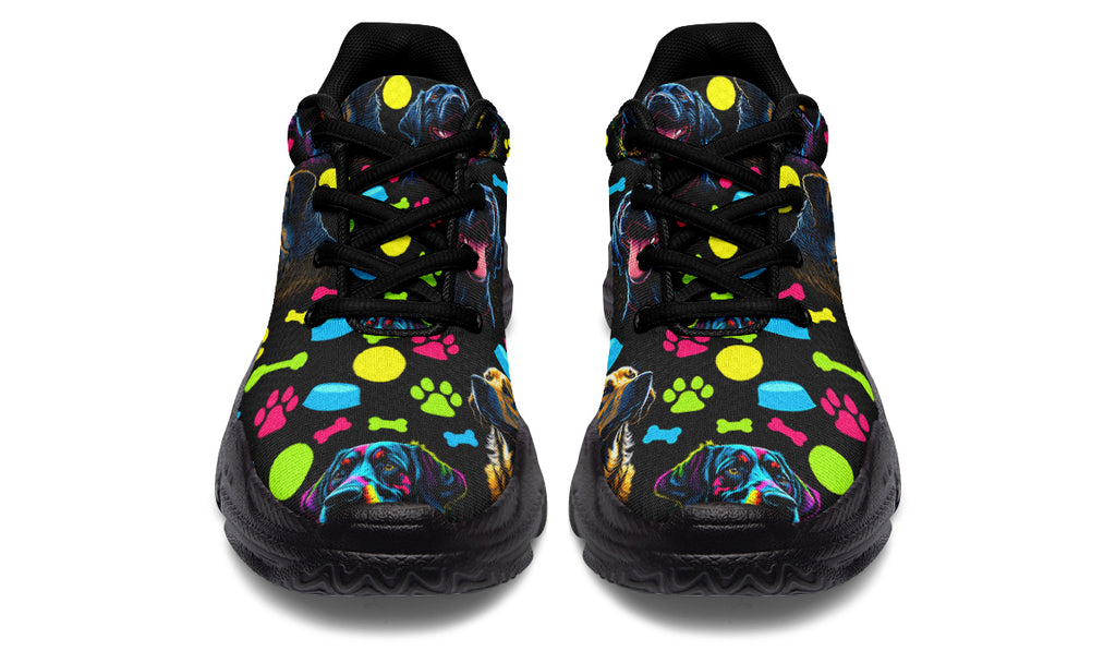 Neon Dogs Chunky Sneakers - Offbeat Sweetie
