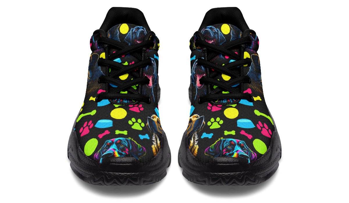 Neon Dogs Chunky Sneakers - Offbeat Sweetie