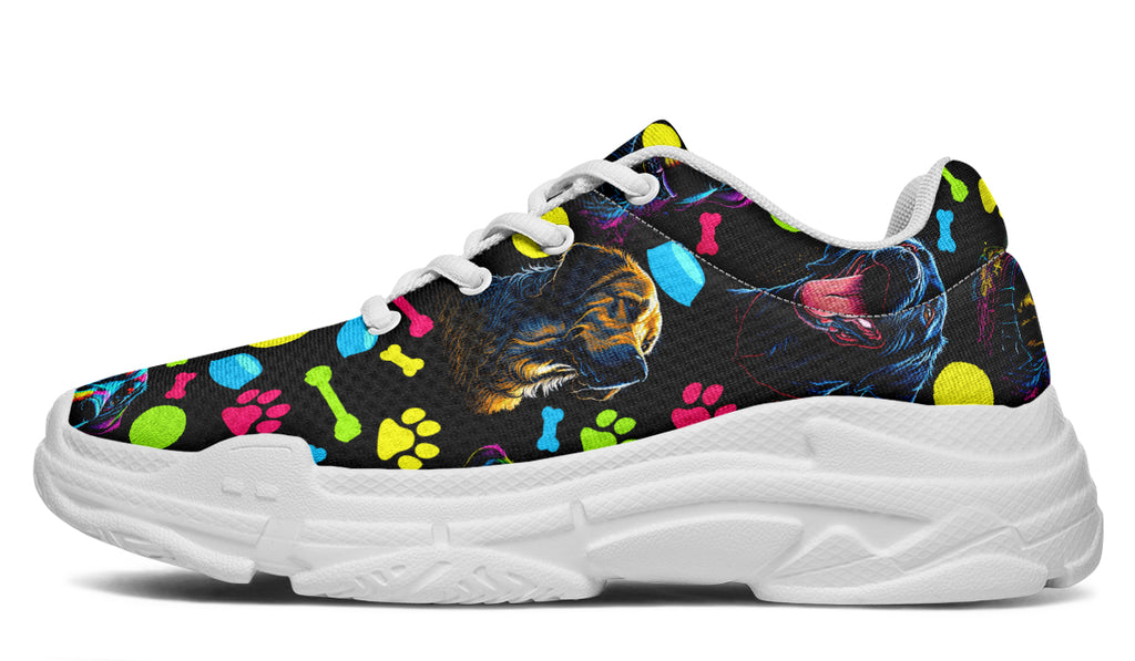 Neon Dogs Chunky Sneakers - Offbeat Sweetie