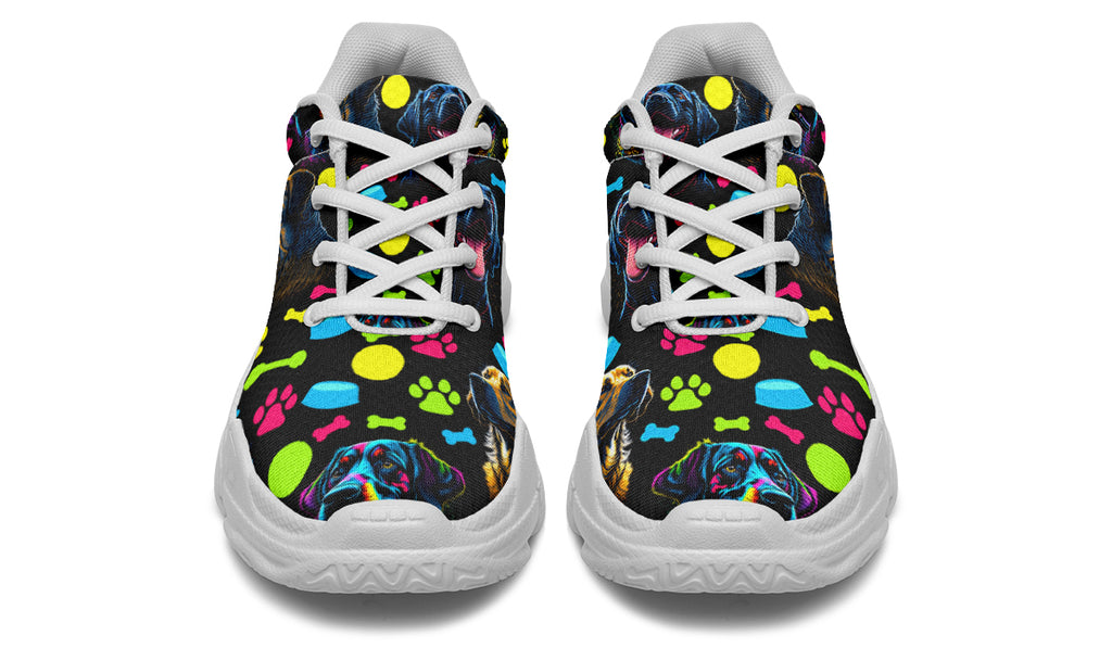 Neon Dogs Chunky Sneakers - Offbeat Sweetie