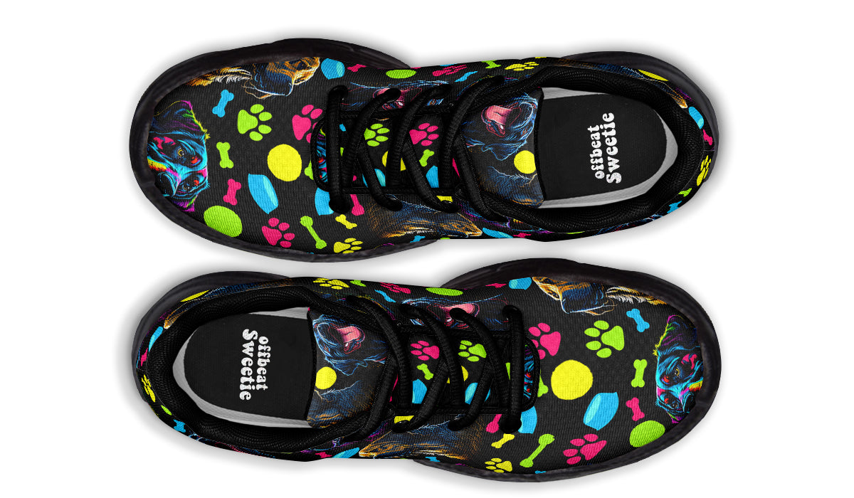 Neon Dogs Chunky Sneakers - Offbeat Sweetie