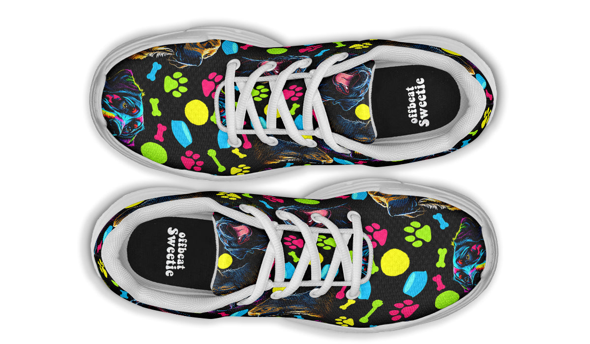 Neon Dogs Chunky Sneakers - Offbeat Sweetie