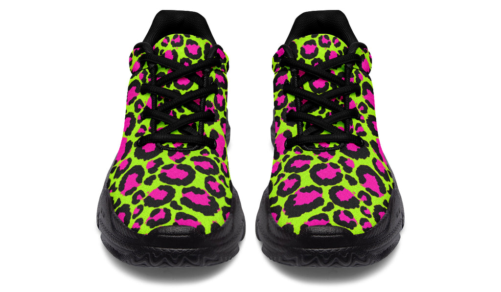 Neon Leopard Chunky Sneakers - Offbeat Sweetie