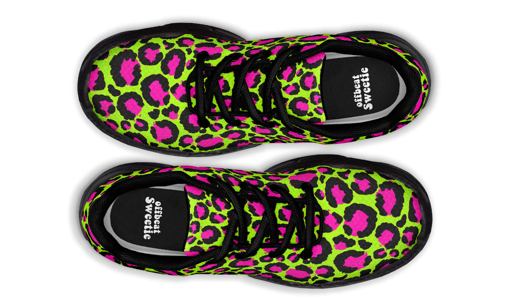 Neon Leopard Chunky Sneakers - Offbeat Sweetie