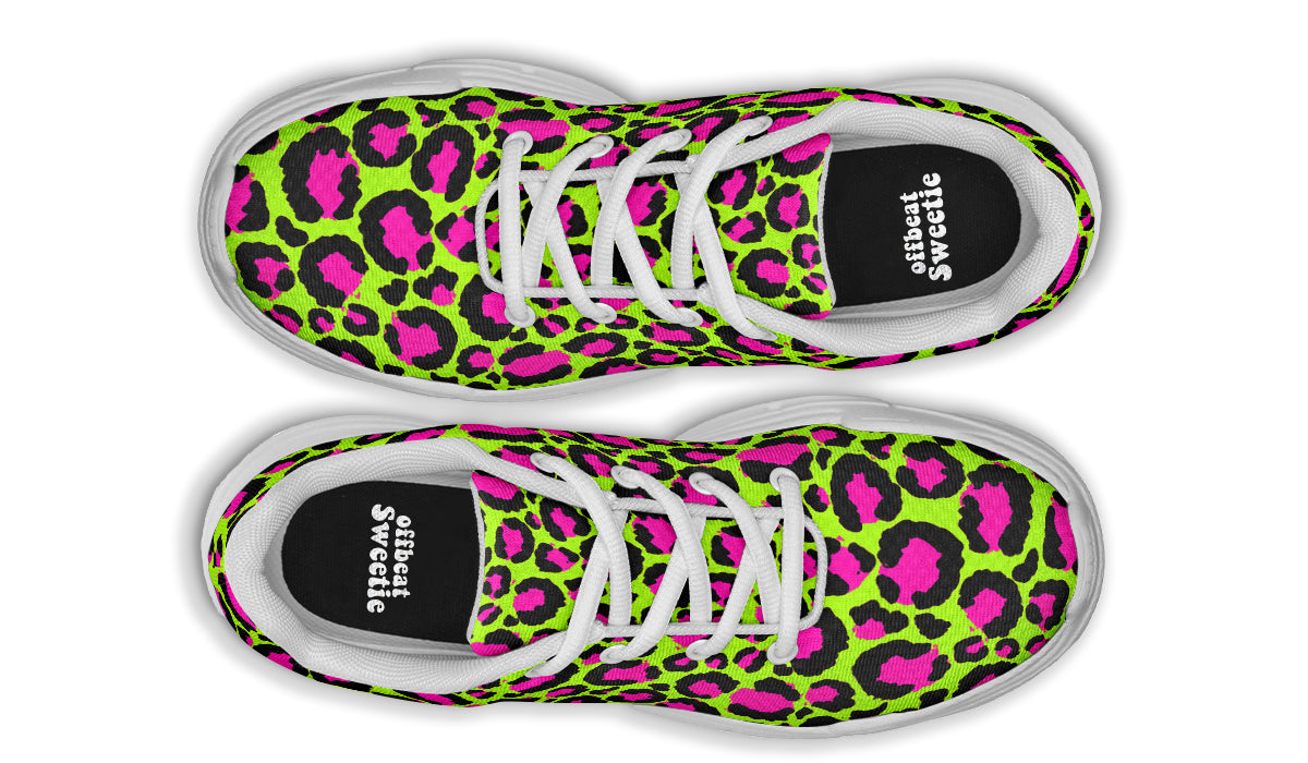 Neon Leopard Chunky Sneakers - Offbeat Sweetie