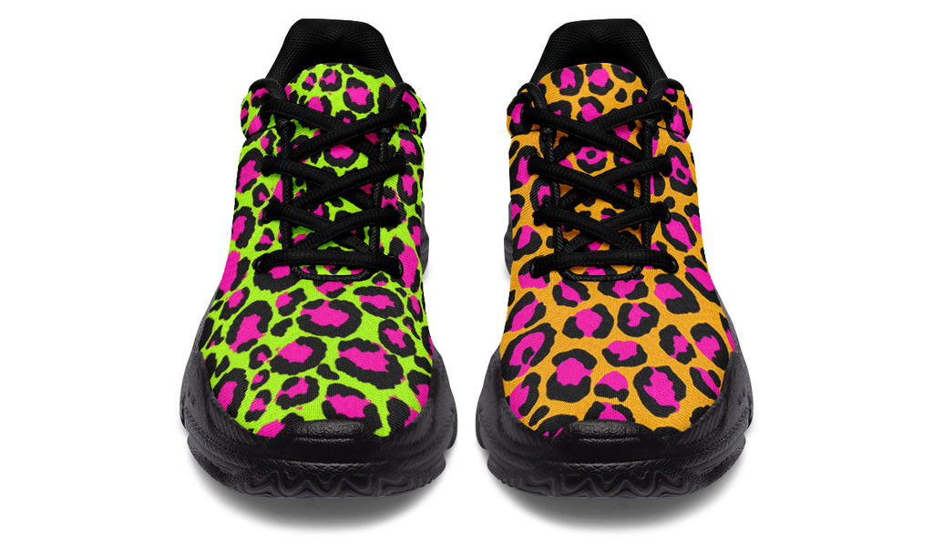 Neon Leopard x Neon Safari Mismatch Chunky Sneakers