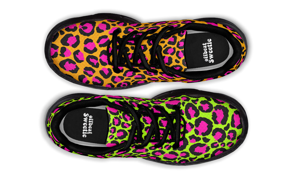 Neon Leopard x Neon Safari Mismatch Chunky Sneakers