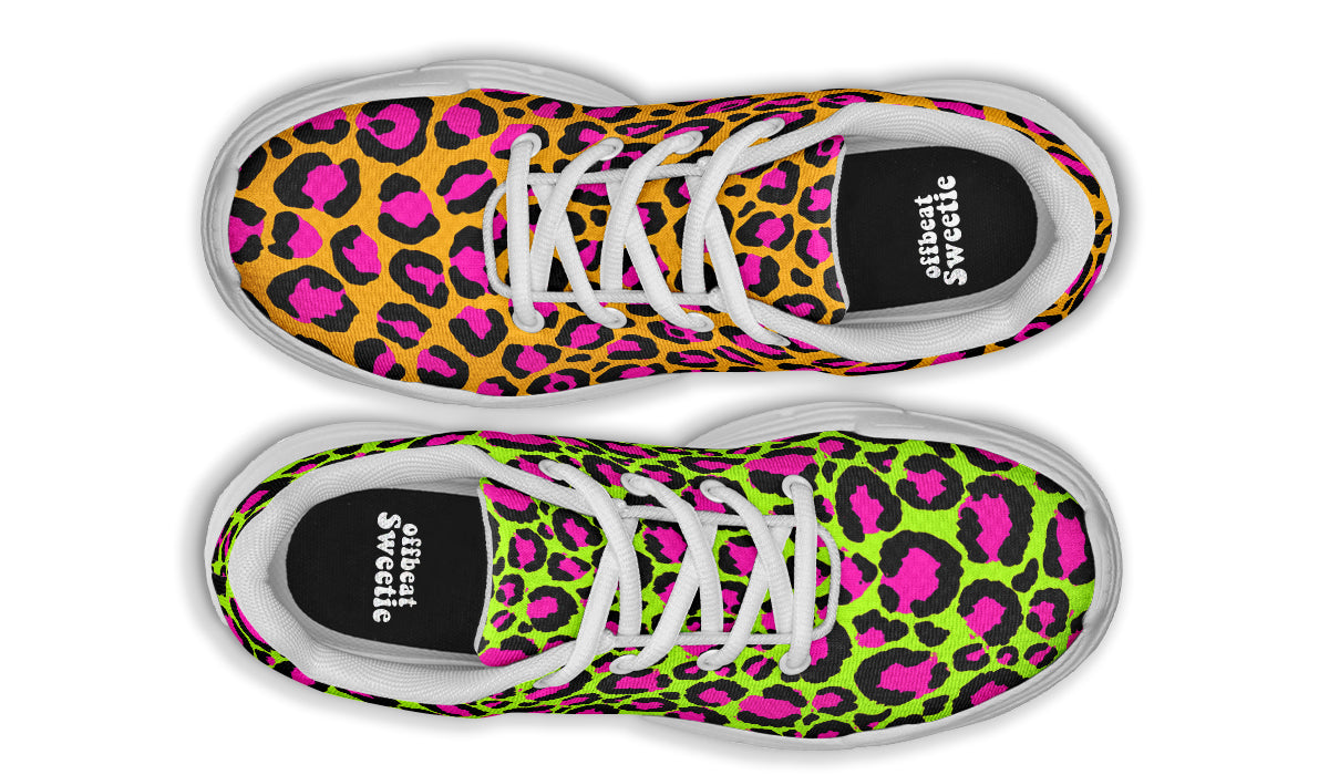 Neon Leopard x Neon Safari Mismatch Chunky Sneakers