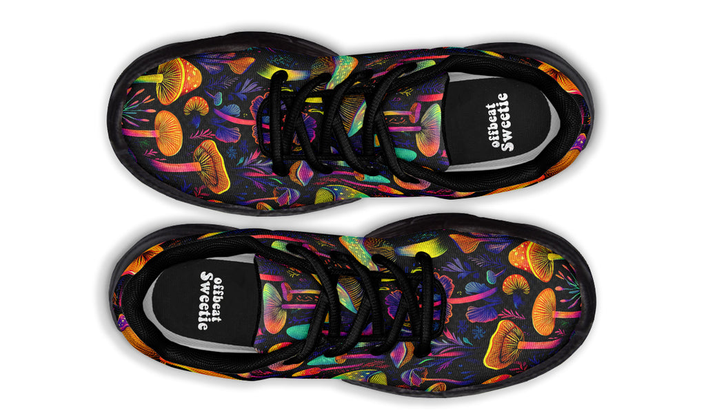 Neon Mushrooms Chunky Sneakers - Offbeat Sweetie