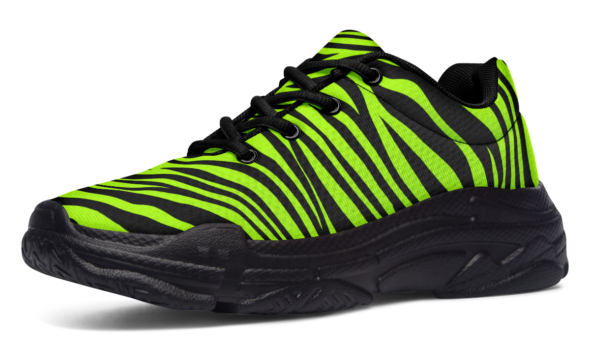 Neon Zebra Chunky Sneakers - Offbeat Sweetie