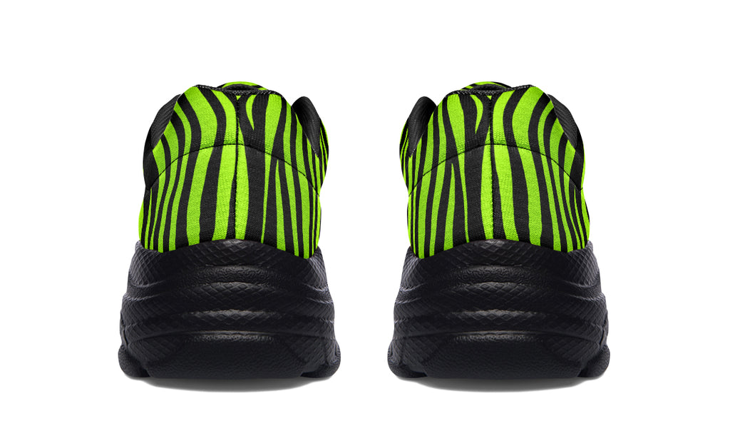 Neon Zebra Chunky Sneakers - Offbeat Sweetie