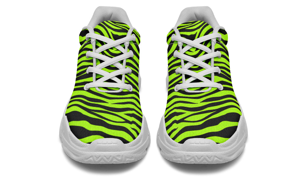 Neon Zebra Chunky Sneakers - Offbeat Sweetie