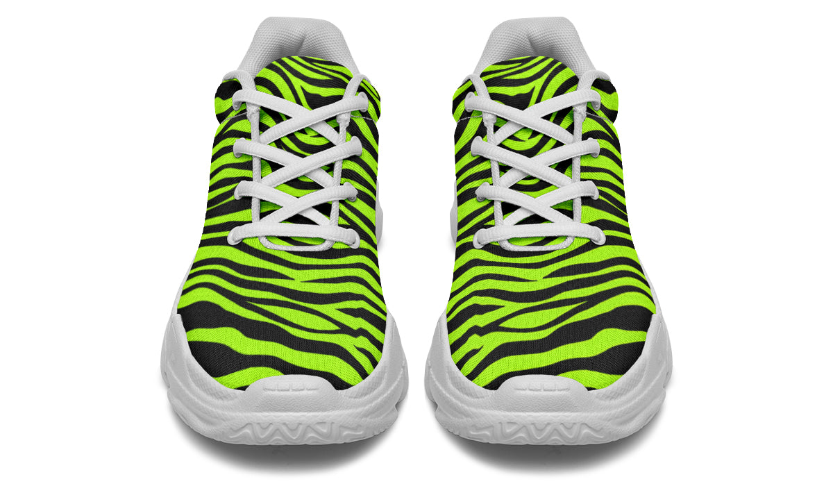 Neon Zebra Chunky Sneakers - Offbeat Sweetie
