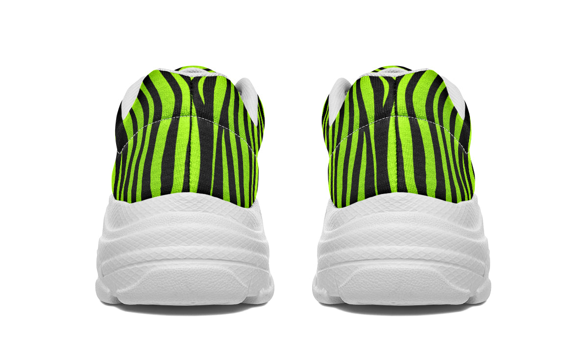 Neon Zebra Chunky Sneakers - Offbeat Sweetie