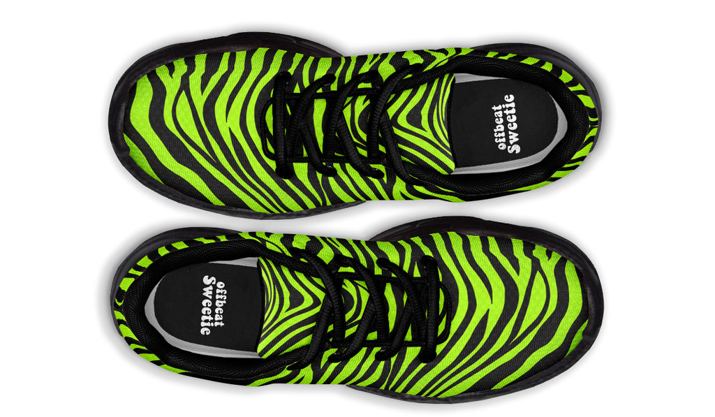 Neon Zebra Chunky Sneakers - Offbeat Sweetie