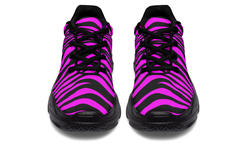 Neon Zebra Fuchsia Chunky Sneakers