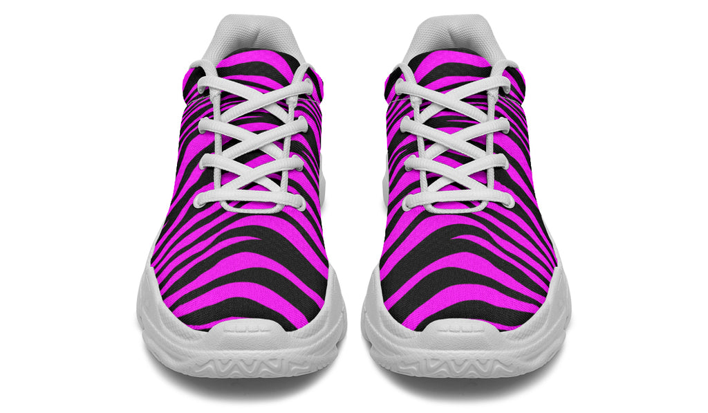 Neon Zebra Fuchsia Chunky Sneakers