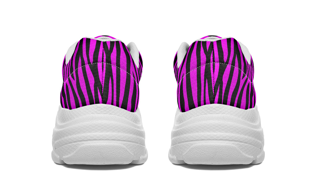 Neon Zebra Fuchsia Chunky Sneakers