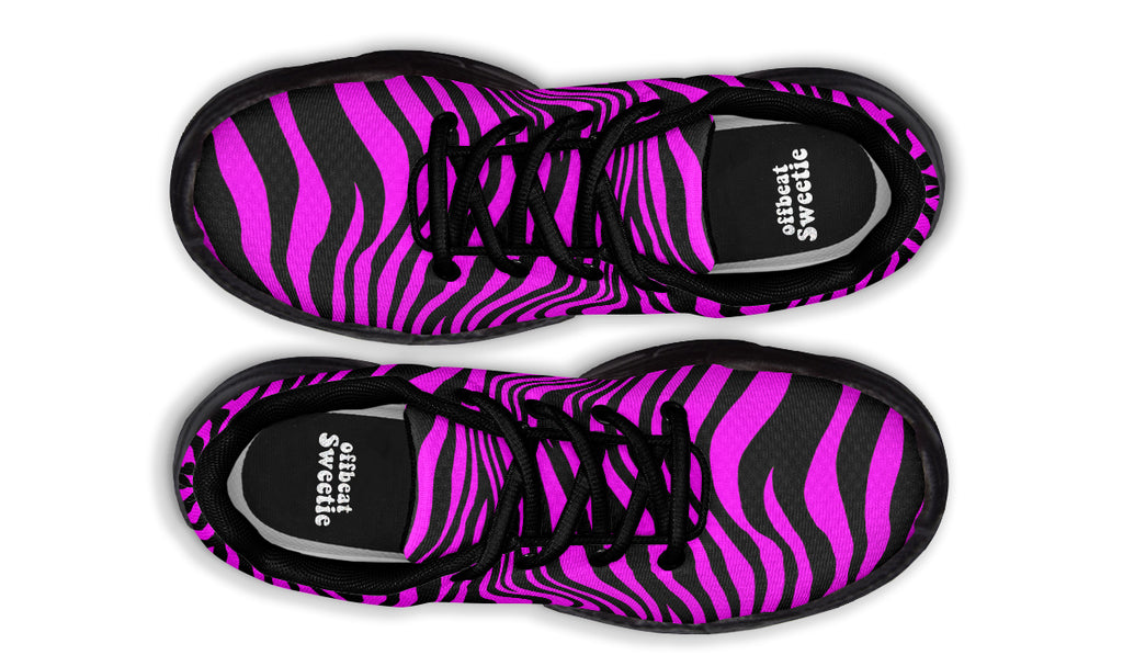 Neon Zebra Fuchsia Chunky Sneakers
