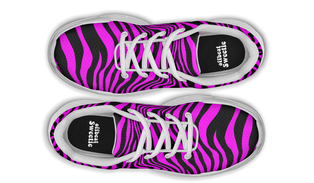 Neon Zebra Fuchsia Chunky Sneakers