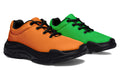Orange and Green Mismatch Chunky Sneakers - Offbeat Sweetie