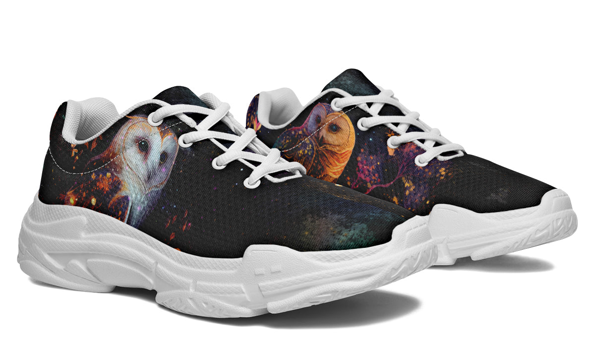 Owls Chunky Sneakers - Offbeat Sweetie