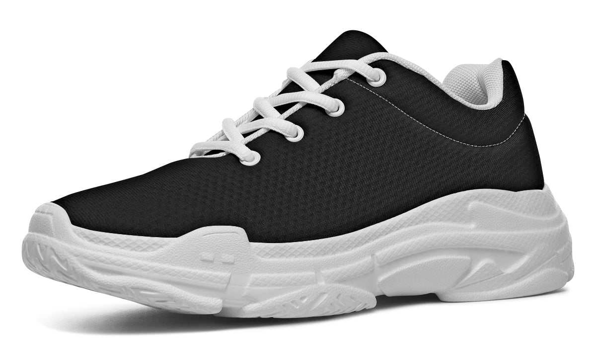 Paint It Black Chunky Sneakers - Offbeat Sweetie