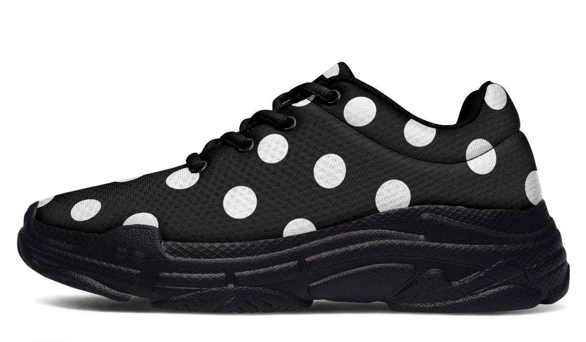Paint It Black Polka Dot Chunky Sneakers