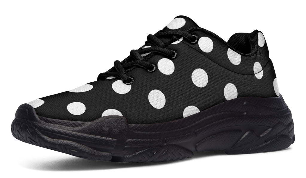 Paint It Black Polka Dot Chunky Sneakers