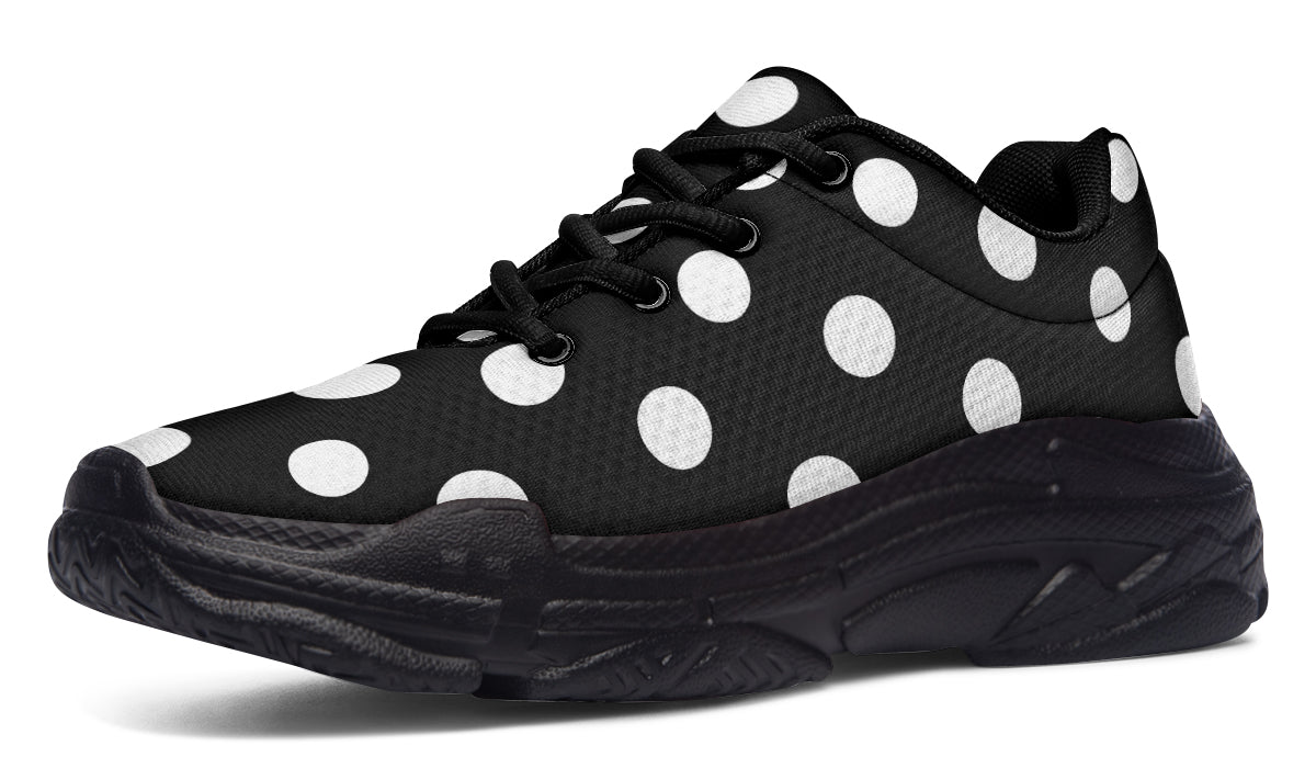 Paint It Black Polka Dot Chunky Sneakers