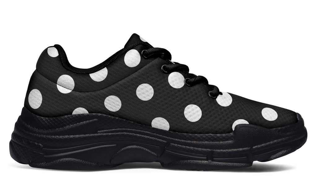 Paint It Black Polka Dot Chunky Sneakers